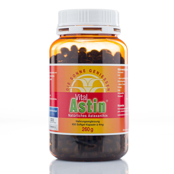 VitalAstin 600 Kapseln natürliches Astaxanthin 4 mg