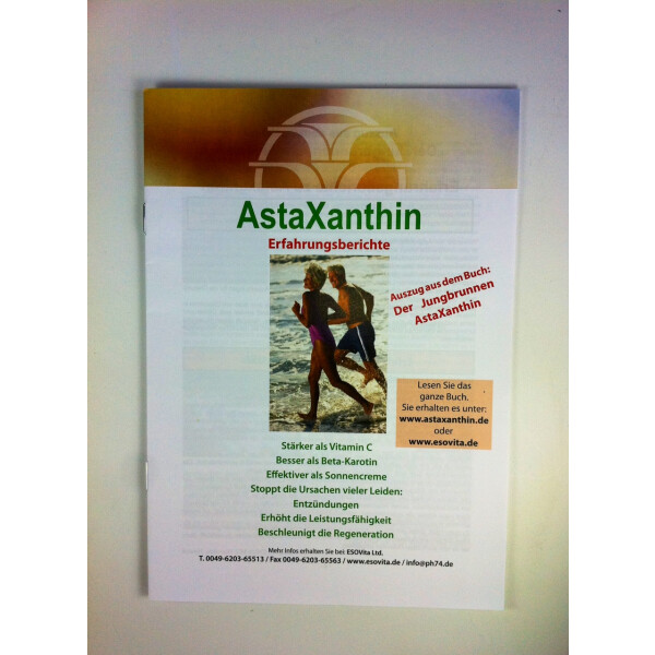 Astaxanthin-Broschüre mit Erfahrungsberichten (16 Seiten)