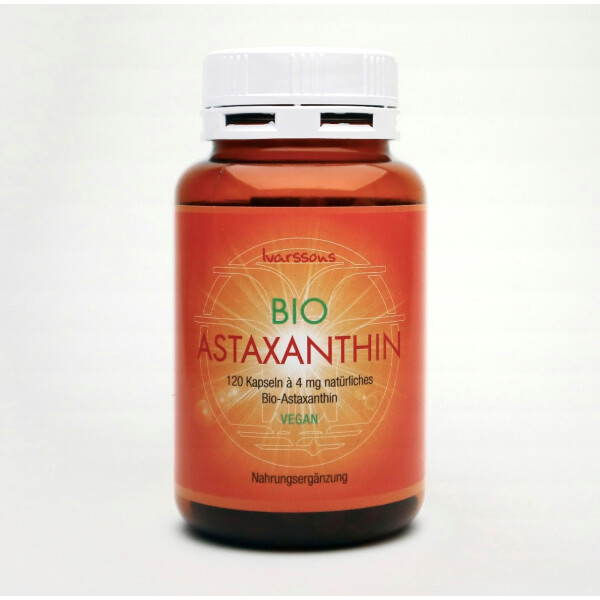 BIO Astaxanthin - 120 Kapseln à 4mg natürl. Bio-Astaxanthin - VEGAN