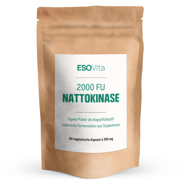 Nattokinase - 60 vegetarische Kapseln à 100mg (2000 FU)